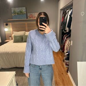 Abercrombie & Fitch Light Blue V-Neck Sweater